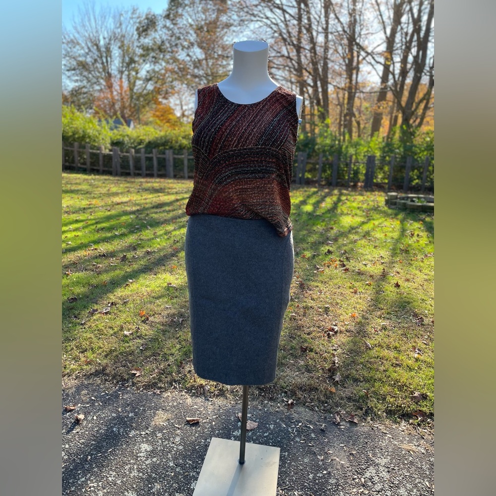 Talbots Grey Wool Skirt - Size 14